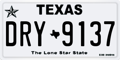 TX license plate DRY9137