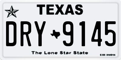 TX license plate DRY9145