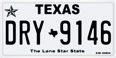 TX license plate DRY9146