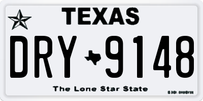 TX license plate DRY9148