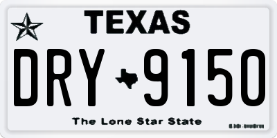 TX license plate DRY9150