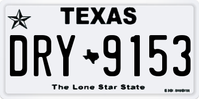 TX license plate DRY9153