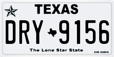 TX license plate DRY9156