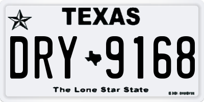 TX license plate DRY9168
