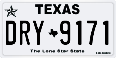 TX license plate DRY9171