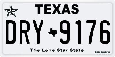 TX license plate DRY9176