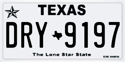 TX license plate DRY9197