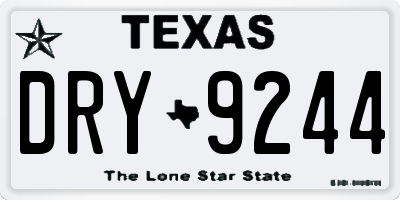 TX license plate DRY9244