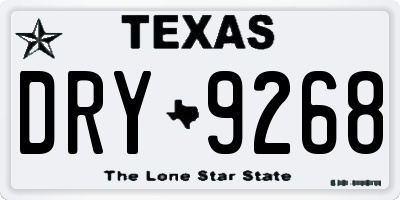 TX license plate DRY9268