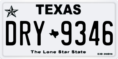 TX license plate DRY9346