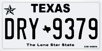 TX license plate DRY9379