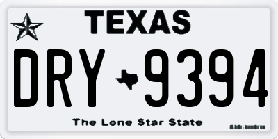 TX license plate DRY9394