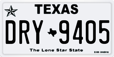 TX license plate DRY9405