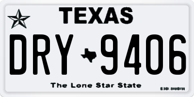 TX license plate DRY9406