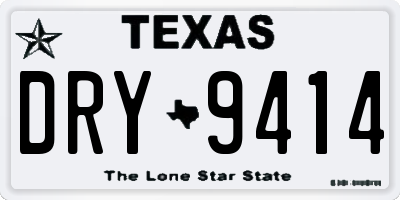 TX license plate DRY9414