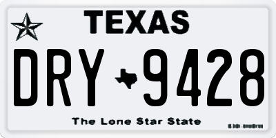 TX license plate DRY9428