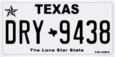 TX license plate DRY9438