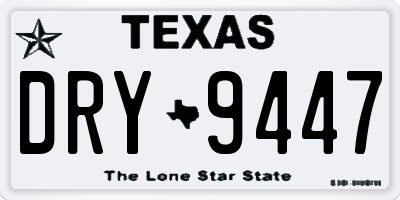 TX license plate DRY9447