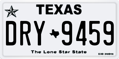 TX license plate DRY9459