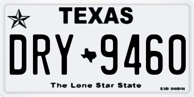TX license plate DRY9460