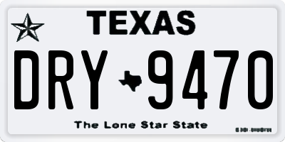 TX license plate DRY9470