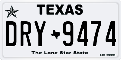TX license plate DRY9474