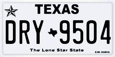TX license plate DRY9504