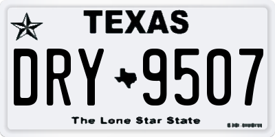 TX license plate DRY9507