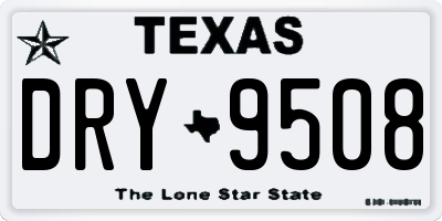TX license plate DRY9508