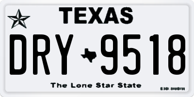 TX license plate DRY9518