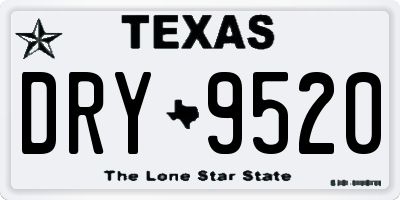 TX license plate DRY9520