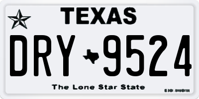 TX license plate DRY9524