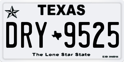 TX license plate DRY9525
