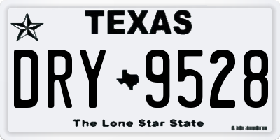 TX license plate DRY9528