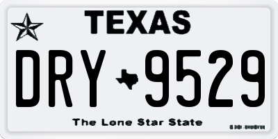 TX license plate DRY9529