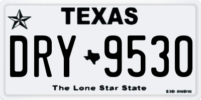 TX license plate DRY9530