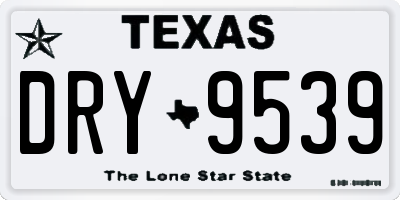 TX license plate DRY9539