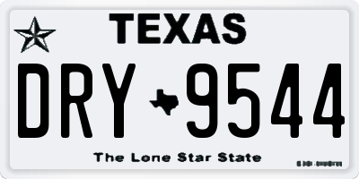 TX license plate DRY9544