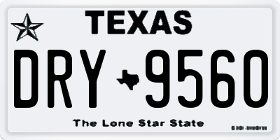 TX license plate DRY9560