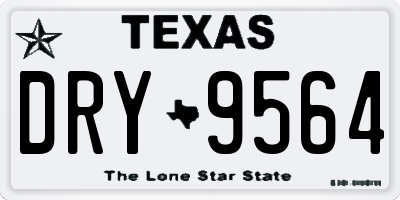 TX license plate DRY9564