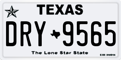 TX license plate DRY9565