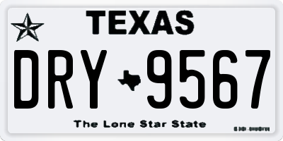 TX license plate DRY9567