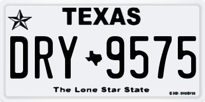 TX license plate DRY9575
