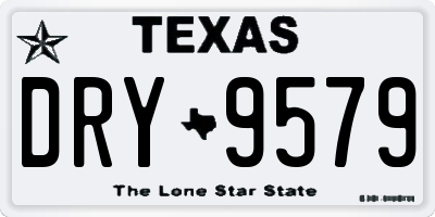 TX license plate DRY9579
