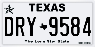 TX license plate DRY9584