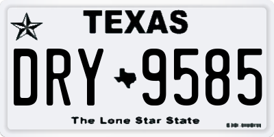 TX license plate DRY9585