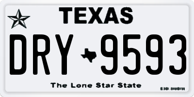 TX license plate DRY9593