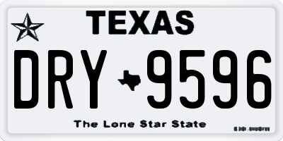 TX license plate DRY9596