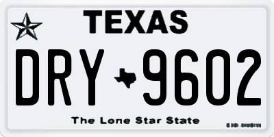 TX license plate DRY9602