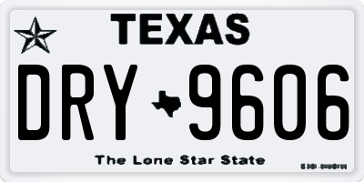 TX license plate DRY9606